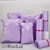 Sacs ZK20 100pcs Purple Courier Mailer sacs envoyez des sacs express emballage Poly paquet en plastique enveloppe auto-adadhésive Pouche postale