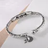 Strands New design retro twist pattern Sanskrit totem open cuff bracelet men and women hip hop bracelet couple casual amulet jewelry