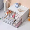 Bins Desktop Kawaii Cosmetic Stationery Storage Box Ins Free Combination Stackable Plastic Drawer Home Office Desk Storage Organizer