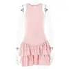 Lässige Kleider Pixiekiki ärmellose Rüschenstufe Kleid Girly Y2k Cutecore White Ripped Mini Summer Clothes Frauen 2024 P92-CI25