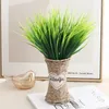 Decorative Flowers Artificial Plastic Wheat Grass Green For Wedding Home Gardening Outdoor False Plant Craft Supplies DIY Decoration