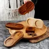 Nouveau plateau de moulin à poivre 2024 Bambou Saline Salt Shaker Stand Tray Tray Tray Wood Kitchen Storage Home Decoration Home Decoration Craft for Bamboo Tea