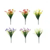 Decoratieve bloemen 12 bundels 6 kleuren nepbloem voor outdoor en binnen decoratie plastic uv resistent vaastuin groothandel