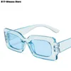 Zonnebrillen Nieuwe mode zonnebrillen kunnen worden gekleurd Hip Hop Glasses Fashion Simple Square Small Frame Gafas de Sol J240423