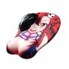Mouse Pads Wrist Rests Yoko Anime Sexy Big Soft Breast 3D Gaming Mouse Pad Sexy Wrist Rest Mouse Pad H2.8cm/1.1 Free shipping Y240423