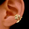 Boucles d'oreilles Huitan 2023 Femmes tendance Cuffes d'oreille Boucles d'oreille Faux Piercing Clip de mode polyvalent sur les boucles d'oreilles Gift Fancy Jewelry MODER