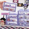 Bins 2/3/4 Layers Organizer Cute Stationery Storage Box Organizer Kawaii Schublade Typ Desktop Handkarte Kartonkarte Box Desk Organisation