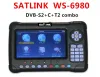 Finder Satlink WS6980 DVBS2 DVBT/T2 DVBC Combo 6980 Digital Satellite Finder 7 inch HD Screen Spectrum Analyzer constellation