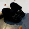 Scarpe casual 2024 inverno vera pelle vera lana da donna di lana piatti modalità femminile moca