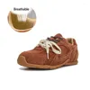 Casual Shoes Classic Damen Sports Sport Frauen atmungsaktive echte Lederdesigner Ladies Fitnesstrainer klobige Turnschuhe