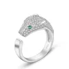 Anello aperto per animali personalizzati per animali personalizzati a vendita calda con anello esagerato a pioli con diamante a diamante con anelli originali di carriraa