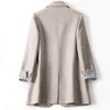 Ladies Long Hleeve Spring Casual Blazer Nowa moda Business Plaid Suits Women Work Office Blazer Patami Kobiet Kurtak