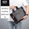 PU lederen aktetas voor man A4 documenten Designer Executive Handbag Laptop 14 Messenger Tote Bag Husband 240418