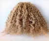 new arrive brazilian curly hair weft hair extensions unprocessed curly natural dark blonde color human extensions can be dyed7310763