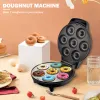 Cihazlar 110/240V Elektrik Donuts Maker 7hole 1200W Elektrik Grill Donut Maker Yapışmaz Mutfak Cihazı E/ABD Fiş Ev Kullanımı