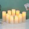 Vela de LED parpadeante Temporizador remoto Batería Candles sin ficha sin fama de parafina Dancing Wick Tea Light para el año 240417