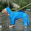 Vêtements pour chiens gros vêtements en manteau doré grandes pluviers moyens de pluie à sauts imperméables.