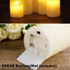 Vela de LED parpadeante Temporizador remoto Batería Candles sin ficha sin fama de parafina Dancing Wick Tea Light para el año 240417