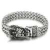 Bransoletka Bangle Fongten Dragon for Men Sier Kolor stali ze stali nierdzewnej Pleciony sieć Łańcuch nadgarstka Męska Banles Prezent 240125 Drop DHG4F