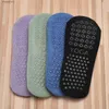 Men's Socks Anti Alde silicone yoga socks women bare back breathable bandage Pilates professional flooring fitness gymnastics dance sports yq240423