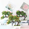 Fleurs décoratives plante artificielle invités greeting pin arbre en pot de jardin en pot de jardin décoration fausses plantes el bornes ornements de bureau