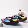 Slippers Women Sandals Flowers Summer Flip Flops Woman Platform Garden Shoes Slide Wedge Heel Thick Beach Slipper