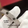 High End jewelry bangles for Carter womens Vgold black nail full sky star bracelet plated with 18k white gold CNC full diamond screw buckle three row diamond bracelet