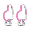 Boucles d'oreilles étalon 925 couleurs argentées amour femmes mignonnes mignonnes mignons elfe papillon étoile lune exquise bijoux halloween bijoux