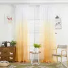 Courteaux de fenêtre en tulle de gradient moderne pour salon 3d couleur ororza yarn transparent voile rideau chambre de cuisine décoration de drapée 240416