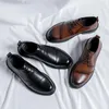 Elbise ayakkabıları iş rahat erkek loafers vintage İngiliz resmi deri lüks dantel-up düğün bahar sonbahar işleri oxfords