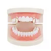 2 pointed teeth 18k electroplated vampire pointed teeth hip-hop braces unisex Halloween accessory