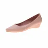 Casual Shoes 2024 Women Pointed Toe Flat Spring Ladies Slip On Office Career Red Shoe Shallow Female Fashion Comfortable Jelly