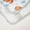 Couvertures Elinfant Bamboo Cotton 4 couches 1pcs Musline Baby Swaddles Soft Born Infant Wrap Swaddle