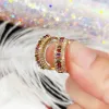 Ohrringe Neue Regenbogen rechteckige kubische Zirkonia Hoop Ohrringe für Frauen Bling Luxus Hochzeitszubehör Party Mode Schmuck