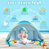 Outdoor Baby Beach Tent rzęka przenośna basen ochronę UV Słoneczne Słoneczne dla niemowląt dziecięce woda zabawa zabawki namioty house zabawki 240418