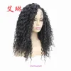 Wholesale Fashion Wigs Hair for Women Fashible Black Bubble Face Piccolo riccio con fibra sintetica in pizzo Half Gank Wig Cover Nuovo modello