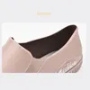 Casual Shoes Winter Low Top Rain Women's Restaurant Work Galoshes Waterproof Chef Flats Ladies Short Plush Rainshoes Pälsfodrad loafer