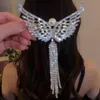 Haarklammern Vintage Ladies Butterfly Kette Tassel Koreanische Strass Haarnadel Twist Clip Crab Women Accessoires Kopfbedeckung