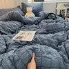 Bedding Sets Set Checkered Bubble Wash Cotton Quilt Four Pieces Ins Korean High Quality Sheet Dormitory 3 Pcs