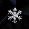 Broscher bling snöflinga kvinnor glittrande zirkon kristall brosch stift vinter smycken kvinnliga broschyrer stift jul