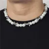 Colares de colar punk imitação pérolas de espinhos de corrente de corrente para homens mulheres hip hop gótico metal farpado arame pequeno phornic jóias presentes de jóias