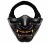 Half Face Airsoft Mask Costume Cosplay BB Evil Demon Monster Kabuki samurai Hannya Oni Half Cover Maski Prajna SH1909224921493
