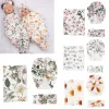 sets 3pcs New Born Baby Receive Blanket Muslin Swaddle Wrap with Bow Headband Newborn Diaper Baby Stuff Infant Bedding Blanket Bebe