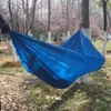 Camp Furniture Parachute Nylon Camping Hammock Outdoor Camping Hammocks Double Person Portable Swing Hammock Y240423