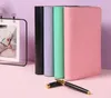 Diary School PU Notebook Color Agenda Binder Planner Stationery Paper Leather DIY Cover Zip Bag