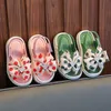 Slipper hete verkoop 2024 meisjes sandalen zomer schattig baotou prinses schoenen niet-slip zachte zolen kinderen baby's kleine meisjes y240423
