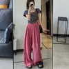 Women's Jeans Vintage Cotton Linen Pants Womens Casual Wide Leg Trousers Y2k Baggy Korean Fashion Oversized Summer Straight Pants Clothes Y240422