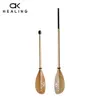 2 Parts Kayaking Paddle Bamboo Canoe Kayak Surfing Carbon Fiber Shaft Double Head Blades Boat Rowing Kayaks Accessories 240418