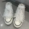 Sapatos casuais tênis de noiva Flores de renda Gem Clear Gem Big Crystal Rhinestone Designs