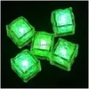 Other Wedding Favors Colorf Luminous Ice Cube Wine Glass Decoration Led Fluorescent Block Flashing Light Sensor Bar Party Spot Drop Dhfr9